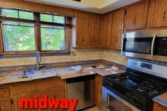 Kitchen tile backsplash & electrical update