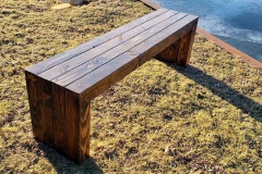 Custom flame finished 4x4 Geno bench