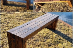 Custom flame finished 4x4 Geno bench