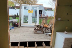 Rotted structure repair & new handicap reinforced french door install