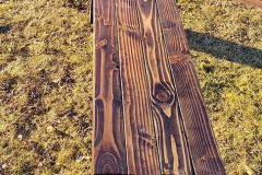 Custom flame finished 4x4 Geno bench