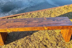 Custom flame finished 4x4 Geno bench