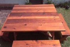 Salvaged Cedar to a Custom Picnic Table