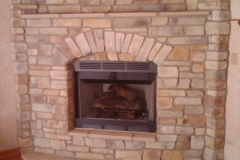 Custom stone Fireplace & Mantle